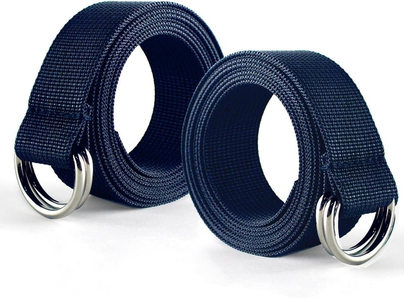 Clocean Web Football Belt with Two Stainless Steel D Rings 52' Football Pants Belt for Men Women Kids Youth Boys Girls - Image 1